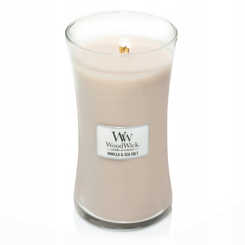WoodWick Vanilla & Sea Salt Κερί Ellipse, 453,6 g