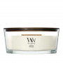 WoodWick White Teak κερί Ellipse, 453,6 g