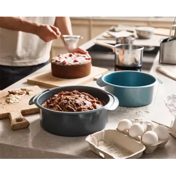 Joseph Joseph Nest Bake 2 τεμ., στρογγυλή μπλε φόρμα ψησίματος