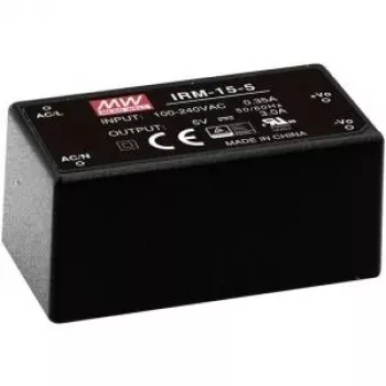Mean Well IRM-15-24 τροφοδοτικό, 15 W, 0,63 A, είσοδος 85-264 V – μαύρο