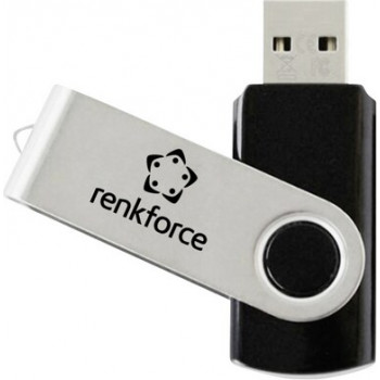 Renkforce RF-USBS-180 1GB USB 2.0 Flash drive, μαύρο/ασημί (RF-7557590)