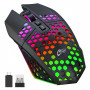 GameBox gaming ποντίκι RGB 2,4GHz ασύρματο κοίλη θήκη + φόρτιση USB 1600 DPI Μαύρο