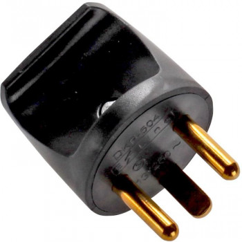 Microconnect βύσμα τροφοδοσίας (στρογγυλό), μαύρο