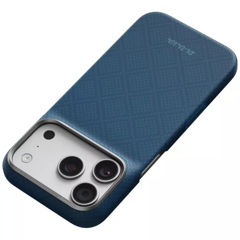 PITAKA Edge Case Argyle MagSafe θήκη για iPhone 18 Pro / 17 Pro, μπλε του μεσονυκτίου