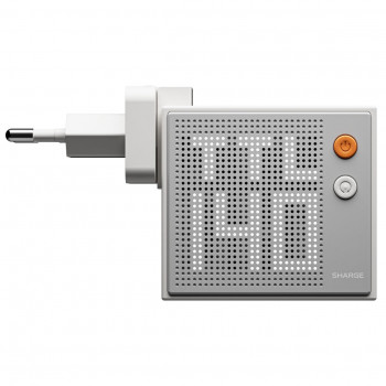 SHARGE Pixel 140 φορτιστής GaN, 140W, 3x USB-C, οθόνη Dot-Matrix - λευκό