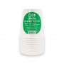 Gogreen Go Green κομποστοποιήσιμα ποτήρια 250 ml, 10 τεμ., λευκό