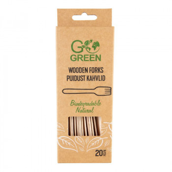 Gogreen Go Green ξύλινα πιρούνια, 20 τεμ.