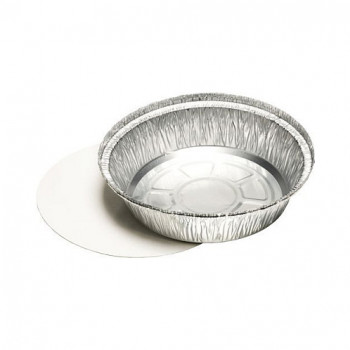 Starpak αλουμινένιοι δίσκοι με καπάκι, 23 cm, 1000 ml, ασημί