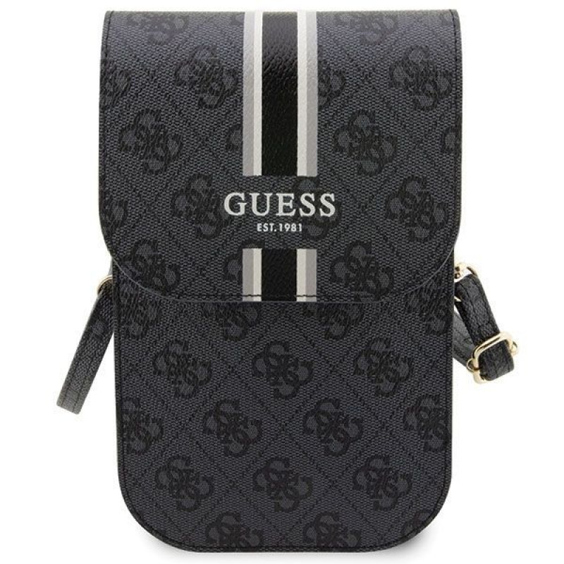 Guess 4G Stripe θήκη κινητού, μαύρη