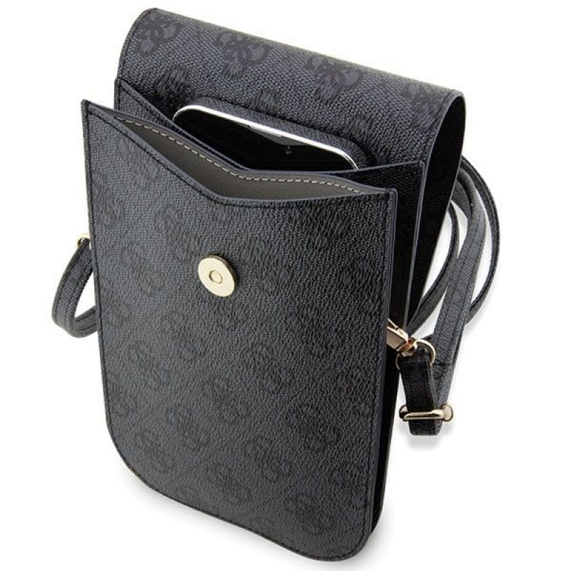 Guess 4G Stripe θήκη κινητού, μαύρη