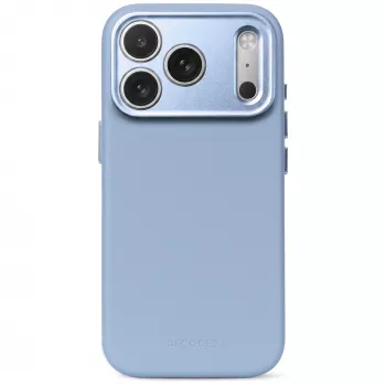 Decoded Leather Backcover - Θήκη δερμάτινη για iPhone 18 Pro Max / 17 Pro Max συμβατή με MagSafe (sky blue)