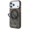 Guess Ring Stand 360 4G Classic Logo Θήκη MagSafe για iPhone 18 Pro / 17 Pro καφέ