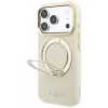 Guess Ring Stand 360 Grained Classic Logo Θήκη MagSafe για iPhone 18 Pro Max / 17 Pro Max μπεζ