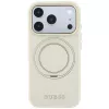 Guess Ring Stand 360 Grained Classic Logo Θήκη MagSafe για iPhone 18 Pro Max / 17 Pro Max μπεζ