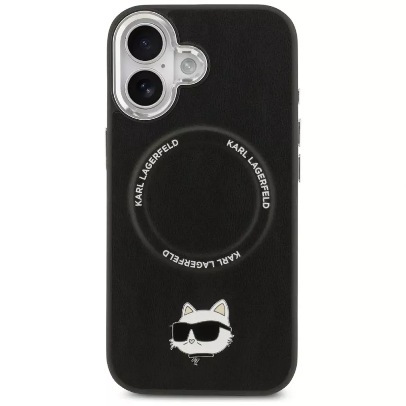 Θήκη Karl Lagerfeld Choupette Pin MagSafe για iPhone 17 μαύρο