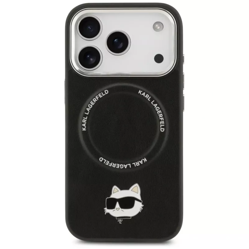 Θήκη Karl Lagerfeld Choupette Pin MagSafe για iPhone 17 Pro Max μαύρο