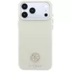 Θήκη Guess Grained Round Strass Logo MagSafe για iPhone 18 Pro Max / 17 Pro Max μπεζ