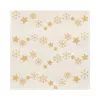 PAPSTAR Χριστουγεννιάτικες χαρτοπετσέτες “Golden Snowflakes” 330 x 330 mm, με εκτύπωση, δίπλωση 1/4, 3 φύλλων