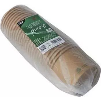 Ποτήρια σούπας PAPSTAR pure, στρογγυλά, 350 ml, καφέ, χαρτόνι από αλεύκαστες φυσικές ίνες με βιολογική επικάλυψη