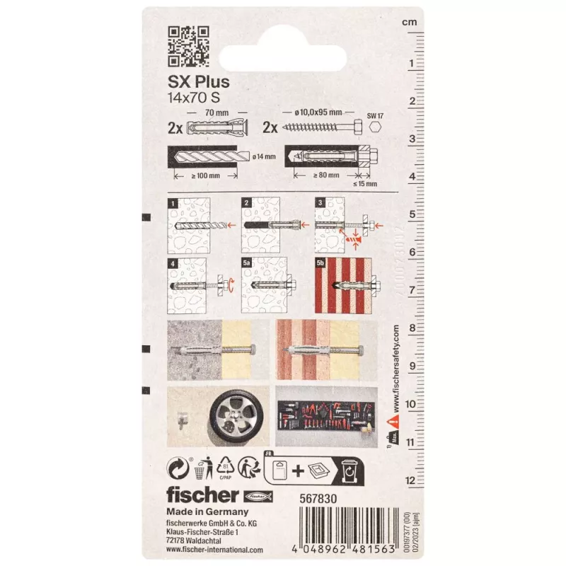 Ούπα Fischer SX Plus 70 mm 14 mm 567830 2 τεμ.