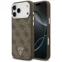 Θήκη Guess 4G Triangle Logo MagSafe για iPhone 18 Pro Max / 17 Pro Max, καφέ/ασημί