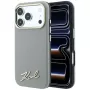 Karl Lagerfeld Saffiano μικρή θήκη MagSafe με μεταλλικό λογότυπο Script για iPhone 18 Pro Max / 17 Pro Max, μπεζ