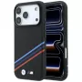 BMW M Quadrille Kevlar Print Tricolor Lines & Metal Logo θήκη MagSafe για iPhone 18 Pro Max / 17 Pro Max, μαύρο