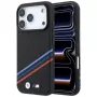 BMW M Quadrille Kevlar Print Tricolor Lines & Metal Logo θήκη MagSafe για iPhone 18 Pro / 17 Pro, μαύρο