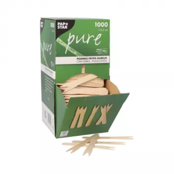 PAPSTAR pure Ξύλινα πιρούνια για πατάτες, 1000 τεμ.