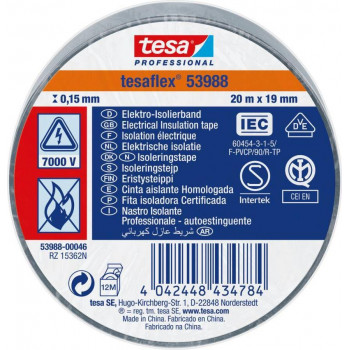 Tesa Μονωτική ταινία μαλακού PVC, 19mm x 20m, λευκή