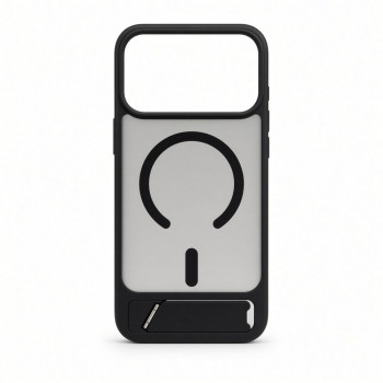 Evelatus Θήκη MagSafe με επίστρωση καουτσούκ και βάση για Apple iPhone 18 Pro Max, μαύρο
