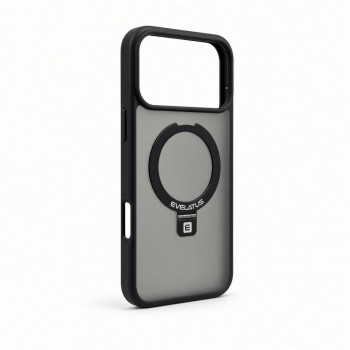 Evelatus Θήκη Shield με MagSafe & βάση για Apple iPhone 18 Pro, ματ δακτύλιος, μαύρο