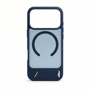 Evelatus Θήκη MagSafe με επίστρωση καουτσούκ και βάση για Apple iPhone 18 Pro, ναυτικό μπλε