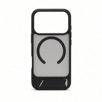 Evelatus Θήκη MagSafe με επίστρωση καουτσούκ και βάση για Apple iPhone 18 Pro, μαύρο