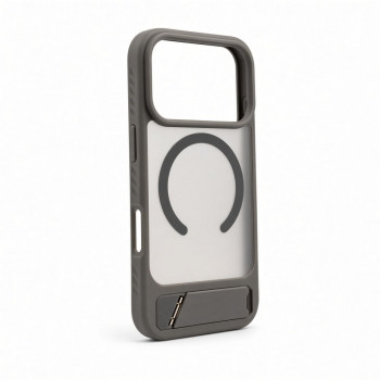 Evelatus Θήκη MagSafe με επίστρωση καουτσούκ και βάση για Apple iPhone 18 Pro, γκρι καπνού