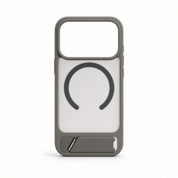 Evelatus Θήκη MagSafe με επίστρωση καουτσούκ και βάση για Apple iPhone 18 Pro, γκρι καπνού