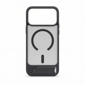 Evelatus Θήκη MagSafe με επίστρωση καουτσούκ και βάση για Apple iPhone 18 Pro Max, γκρι καπνού