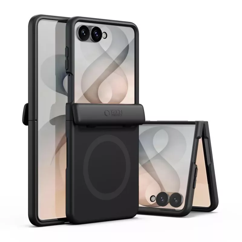Tech-Protect Kevlar Aura MagSafe θήκη για Samsung Galaxy Z Flip 8, μαύρο