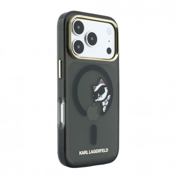 Karl Lagerfeld HC MagSafe IML Peekaboo Print & Metal Frame θήκη για Apple iPhone 18 Pro Max, μαύρο