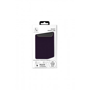 Just Must JM Θήκη δερμάτινη με MagSafe για iPhone 18 Pro Max, μωβ