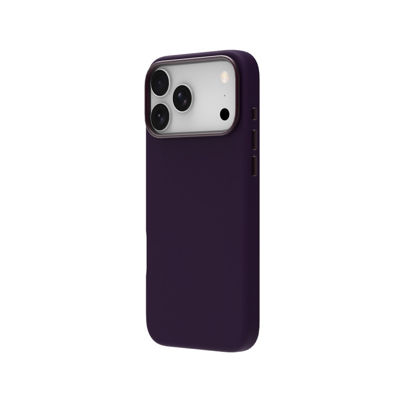 Just Must JM Θήκη δερμάτινη με MagSafe για iPhone 18 Pro Max, μωβ