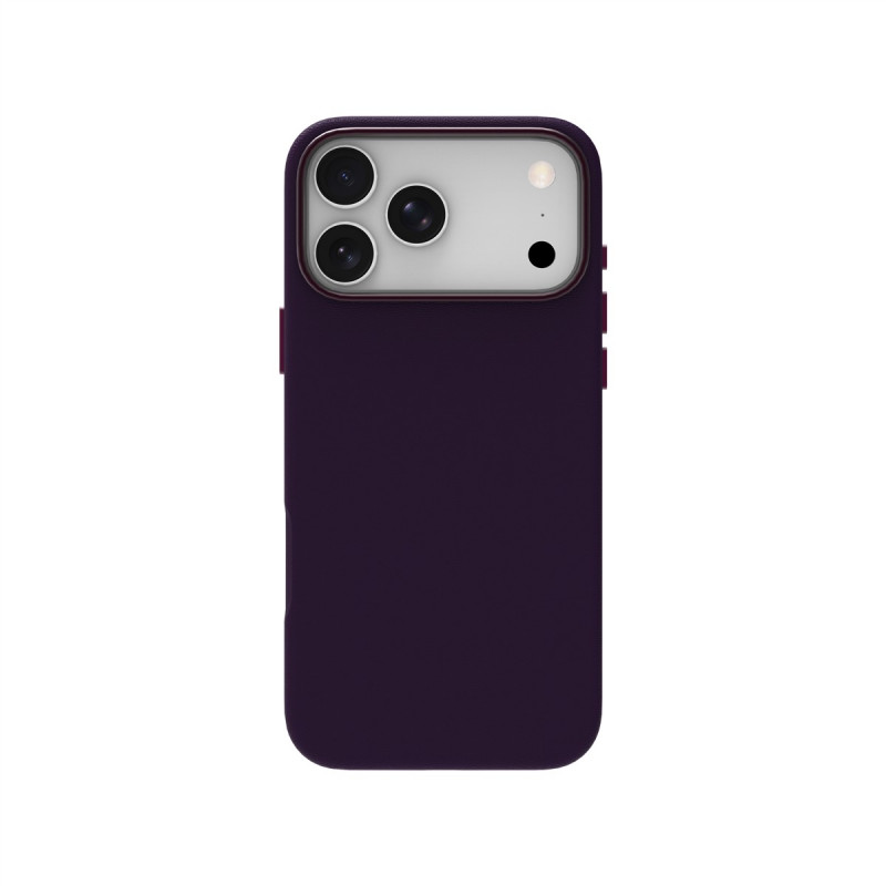 Just Must JM Θήκη δερμάτινη με MagSafe για iPhone 18 Pro Max, μωβ
