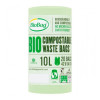 BioBag Βιοδιασπώμενες σακούλες απορριμμάτων 10 l, 42x54 cm, 15 Mikron, 20 τεμ. ανά ρολό, πράσινες