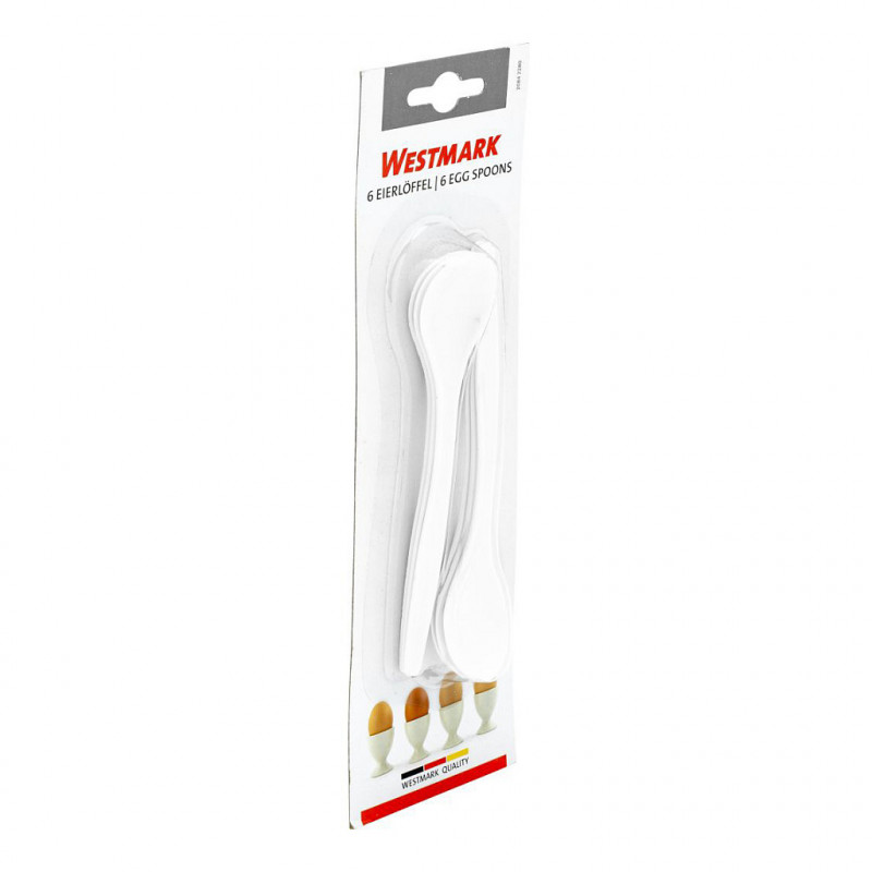 Westmark κουταλάκι για αυγά, συσκευασία 6 τεμ., 14,5 cm, λευκό πλαστικό