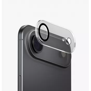 UNIQ Optix Clearshield Frameguard προστατευτικό γυαλί φακού κάμερας για iPhone Air, κρυστάλλινο διαφανές, με εφαρμογέα