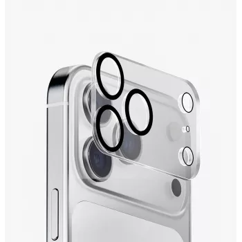UNIQ Optix Clearshield Frameguard προστατευτικό γυαλί φακού κάμερας για iPhone 18 Pro Max, κρυστάλλινο διαφανές, με εφαρμογέα