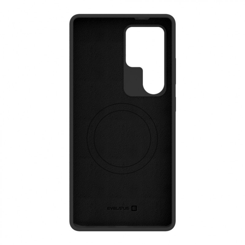 Evelatus Samsung Galaxy S23 Ultra Premium μαγνητική θήκη σιλικόνης soft-touch Μαύρη