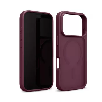 Crong Matte Magnetic MagSafe θήκη για iPhone 18 Pro / 17 Pro, Βυσσινί