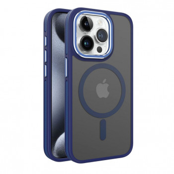 iLike Dual Metal Frame MagSafe θήκη για Apple iPhone 15, κόκκινη