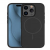 iLike Apple iPhone 16 Pro Max θήκη σιλικόνης Soft Touch με μαγνήτη, μαύρη